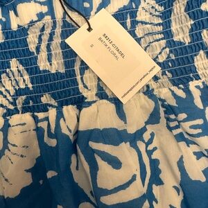 MELISSA NEPTON Blue and White Maxi Skirt